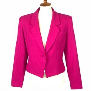 Vintage Prophecy 100% Wool Crepe Pink Blazer Sz 6